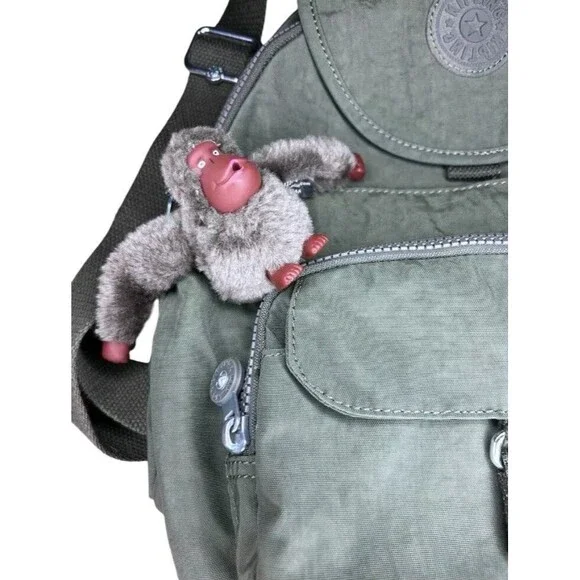 Kipling Queenie Backpack, Medium - Jaded Green Tonal Zipper NWOT MSRP $104 - Picture 4 of 7